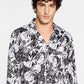 Pijama de cetim estampado masculino INC International Concepts, preto, tamanho extragrande