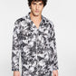 Pijama de cetim estampado masculino INC International Concepts, preto, tamanho extragrande