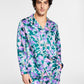 Pijama de cetim estampado masculino INC International Concepts, verde, tamanho XX-G