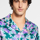 Pijama de cetim estampado masculino INC International Concepts, verde, tamanho XX-G