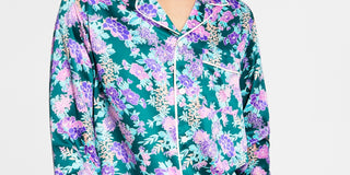 Pijama de cetim estampado masculino INC International Concepts, verde, tamanho XX-G