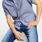 Camisa de linho masculina regular fit da INC International Concepts, azul, tamanho pequeno