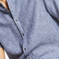 Camisa de linho masculina regular fit da INC International Concepts, azul, tamanho grande