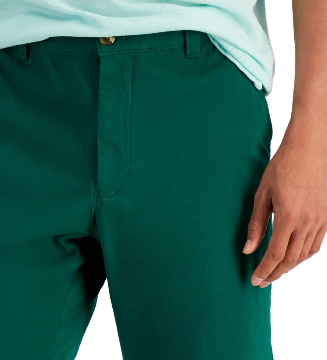 Shorts Club Room Masculino Regular Fit 9 4 Way Stretch Verde Tamanho 40