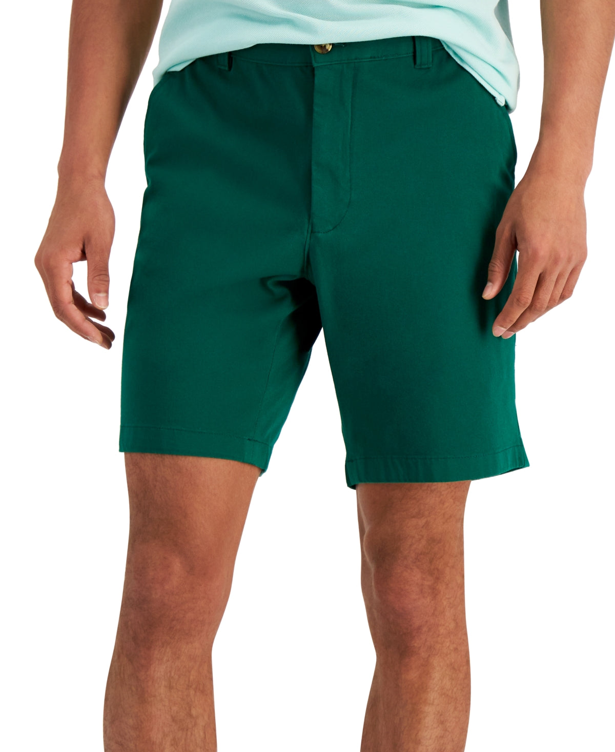 Shorts Club Room Masculino Regular Fit 9 4 Way Stretch Verde Tamanho 40