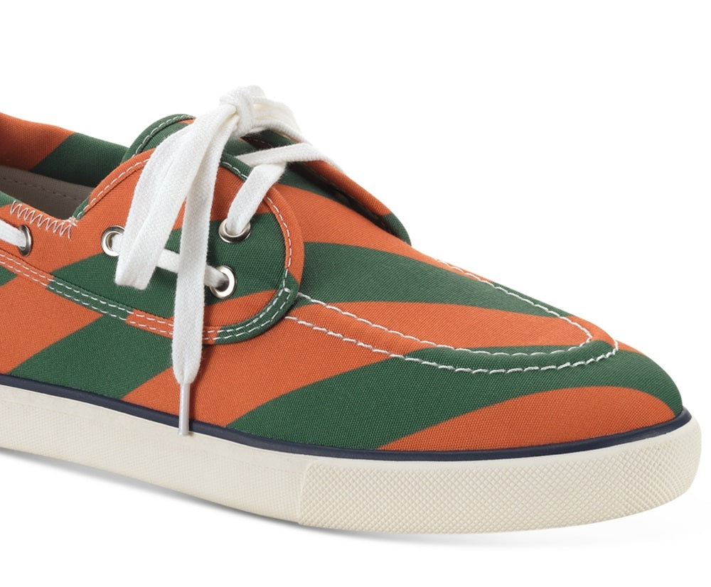 Sapato náutico masculino Club Room Royce verde tamanho 10