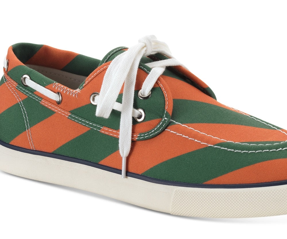 Sapatos náuticos masculinos Royce Club Room, verdes, tamanho 12