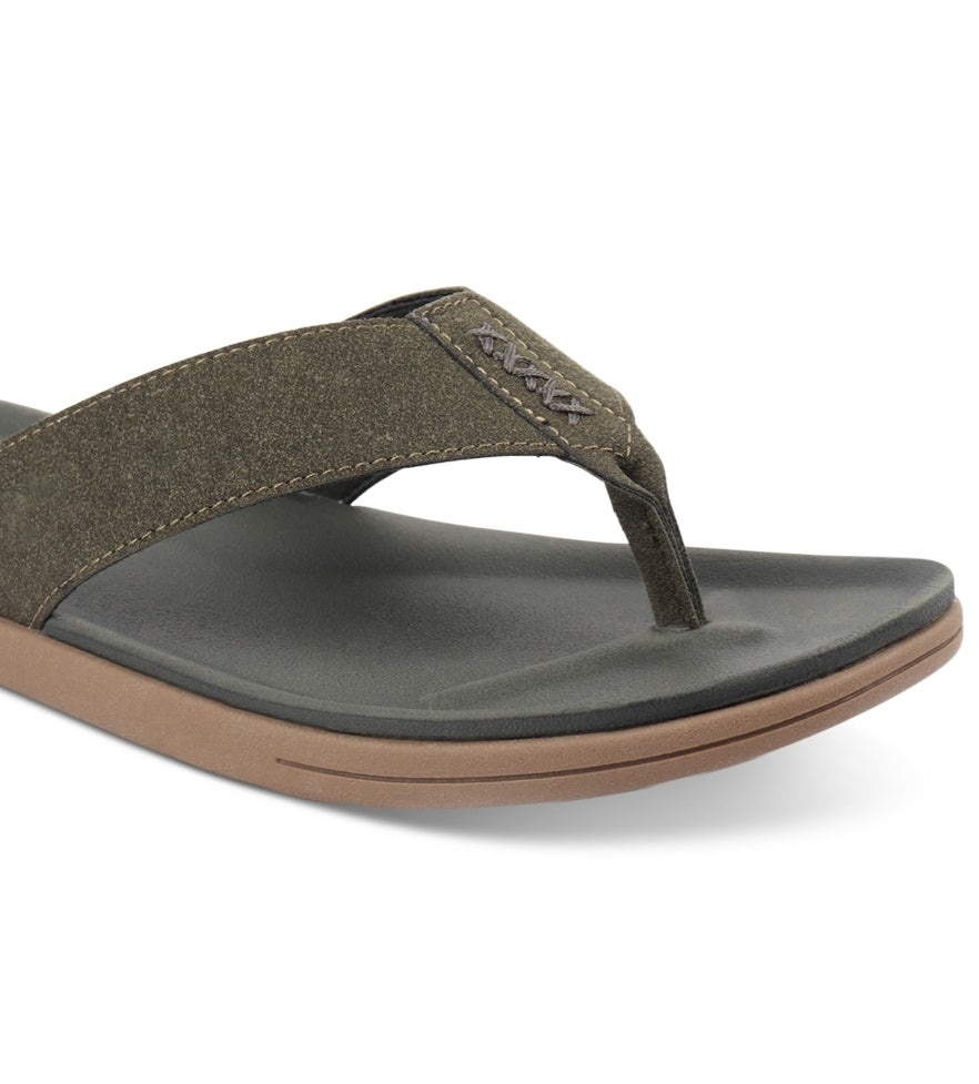 Sandália masculina Club Room Riley Flip Flop, verde, tamanho 12 M