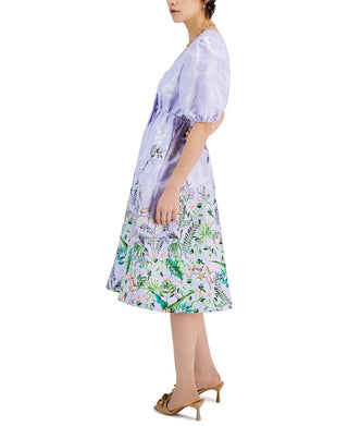 Vestido feminino com recorte estampado, roxo, tamanho grande, da INC International Concepts