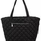Bolsa Tote Acolchoada Extra de Nylon Breeah Feminina da INC International Concepts, Preta, Tamanho Regular