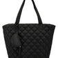 Bolsa Tote Acolchoada Extra de Nylon Breeah Feminina da INC International Concepts, Preta, Tamanho Regular