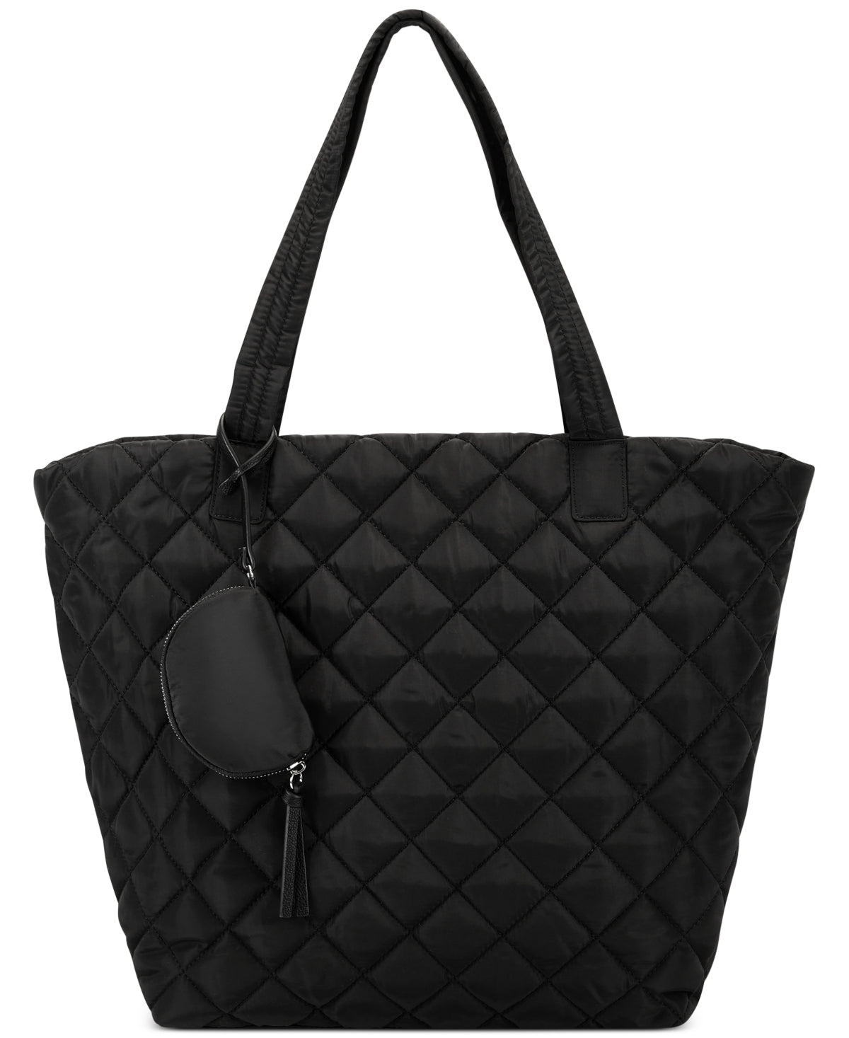 Bolsa Tote Acolchoada Extra de Nylon Breeah Feminina da INC International Concepts, Preta, Tamanho Regular
