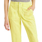 Calça Capri Feminina Estilo &amp; Co Amarrada Tamanho 10 Amarela