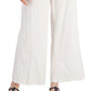 Calça feminina estilo &amp; co, perna larga, macia, branca, tamanho grande