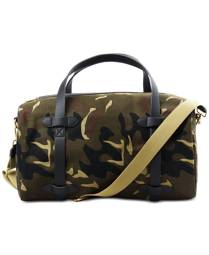 Bolsa de lona camuflada masculina Club Room, verde, tamanho regular