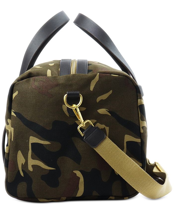 Bolsa de lona camuflada masculina Club Room, verde, tamanho regular