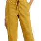 Calça feminina estilo &amp; co com punho no tornozelo, marrom, tamanho pequeno grande