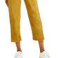 Calça feminina estilo &amp; co com punho no tornozelo, marrom, tamanho pequeno grande