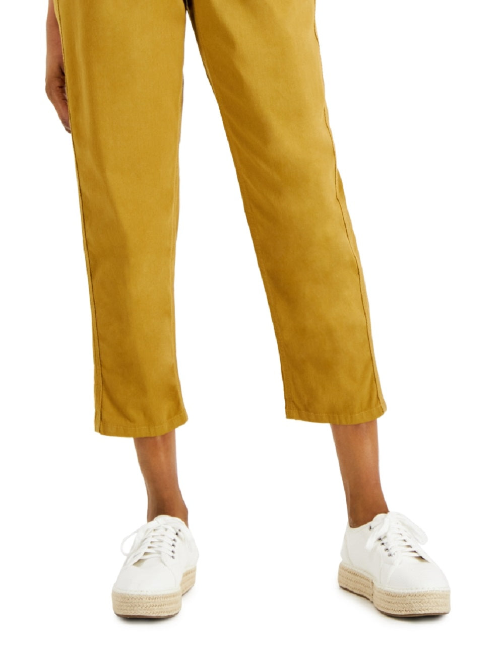 Calça feminina estilo &amp; co com punho no tornozelo, marrom, tamanho pequeno grande