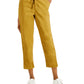 Calça feminina estilo &amp; co com punho no tornozelo, marrom, tamanho pequeno grande