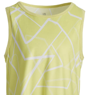 ID Ideology Big Girl's Geo Print Tank Top Verde Tamanho Médio
