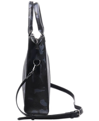 INC International Concepts Pasta Masculina Camuflagem em Couro Sintético Azul Tamanho Regular