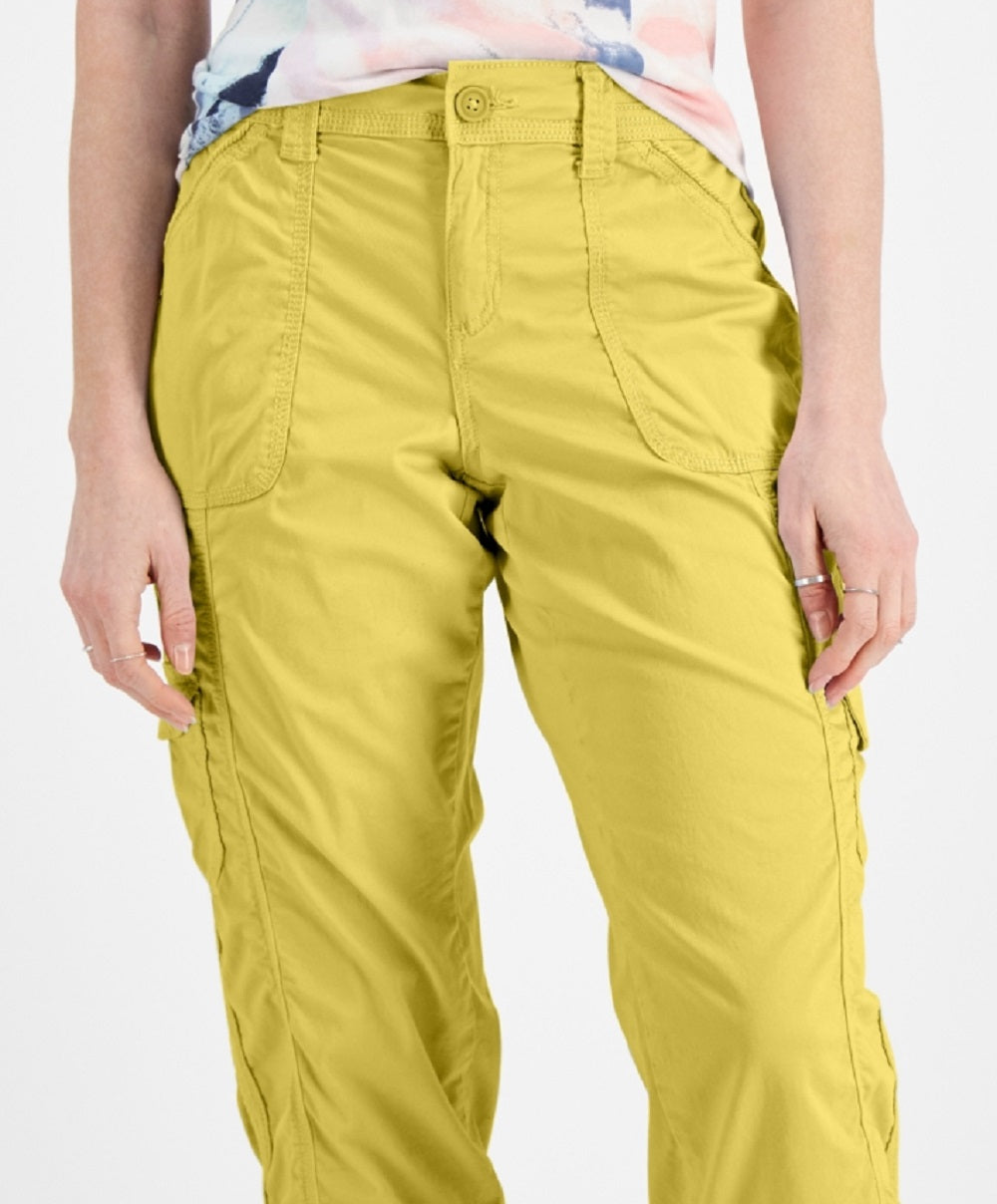 Calça Capri Cargo Feminina Style &amp; Co Amarela Tamanho 14