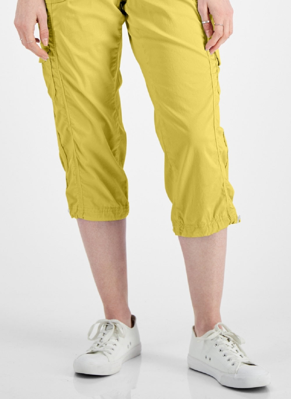 Calça Capri Cargo Feminina Style &amp; Co Amarela Tamanho 14
