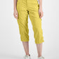 Calça Capri Cargo Feminina Style &amp; Co Amarela Tamanho 14