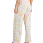 Calça de moletom feminina estilo &amp; co tie-dye com perna larga, branca, tamanho grande