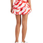 ID Ideology Tornado Twist Saia-calça Estampada Feminina Vermelha Tamanho X-S