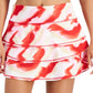 ID Ideology Tornado Twist Saia-calça Estampada Feminina Vermelha Tamanho Médio