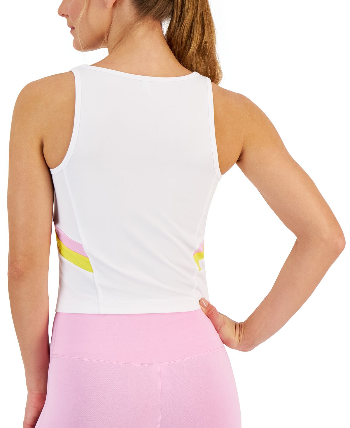 ID Ideology Regata Feminina Colorblocked Ajustada Branca Tamanho Médio