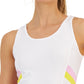 ID Ideology Regata Feminina Colorblocked Ajustada Branca Tamanho Médio