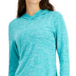 Camiseta com capuz ID Ideology Essentials feminina, azul, tamanho X-G