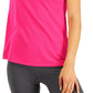 Camiseta feminina de malha ID Ideology, rosa, tamanho X-S