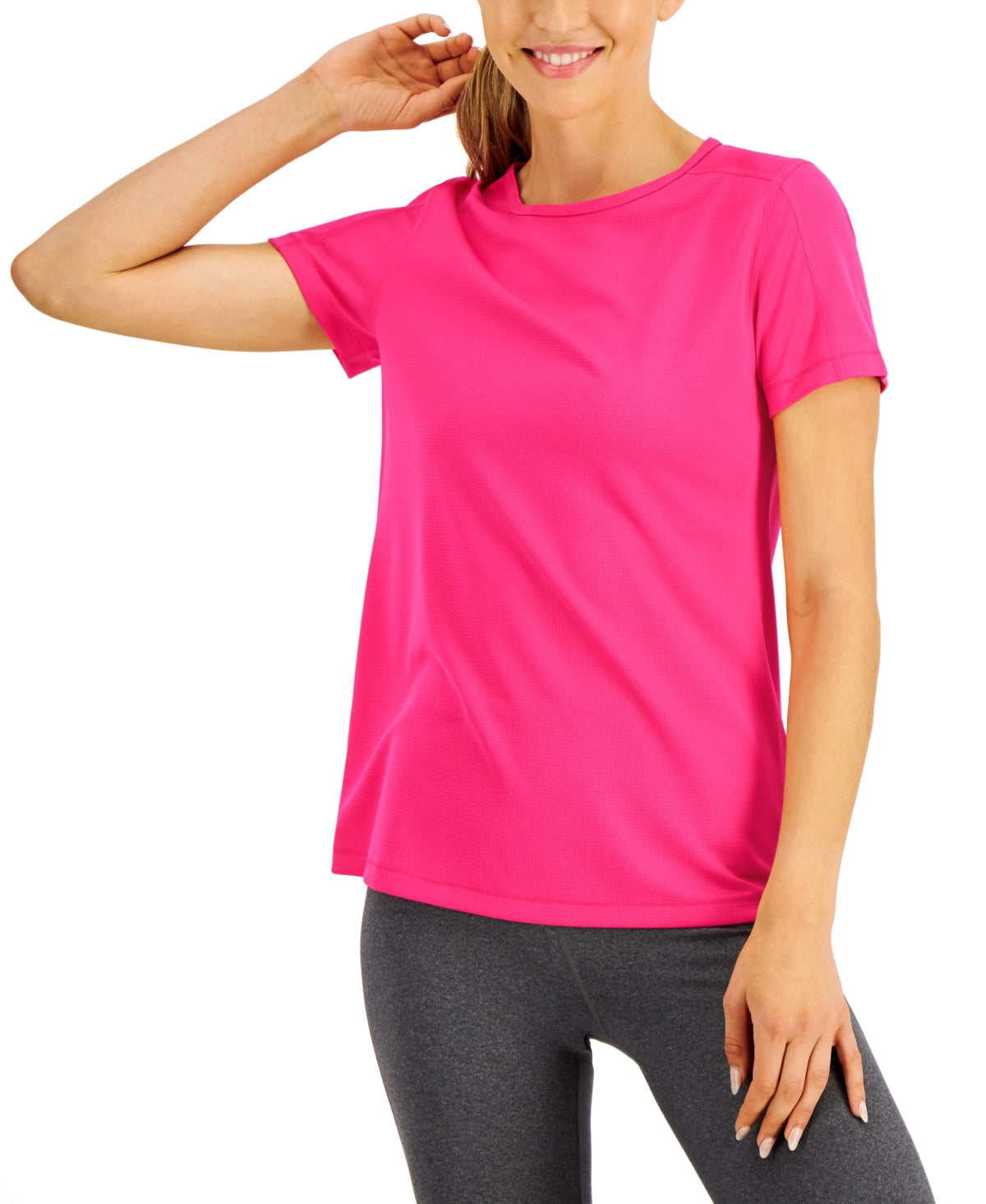 Camiseta feminina de malha ID Ideology, rosa, tamanho X-S