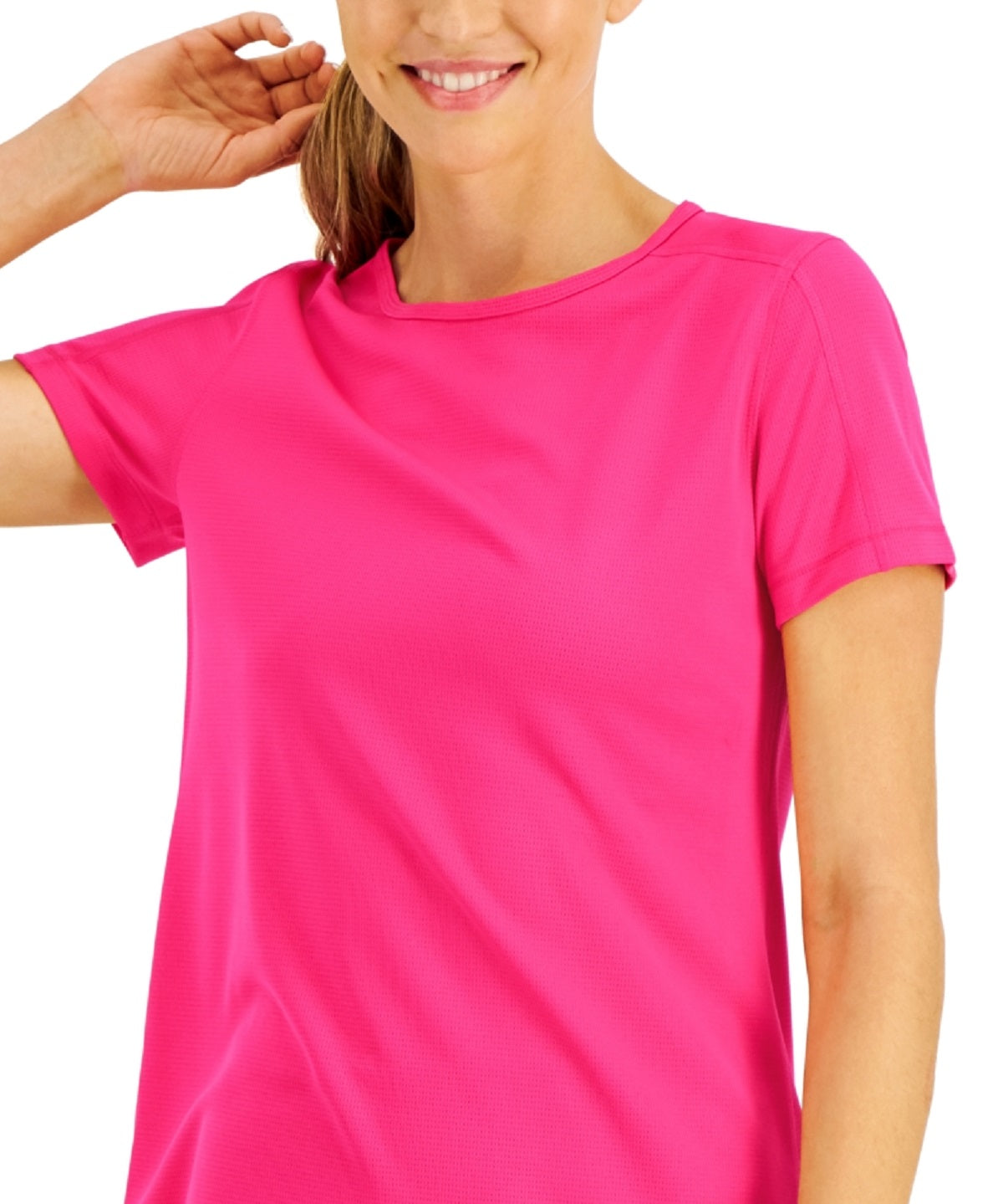 Camiseta feminina de malha ID Ideology rosa tamanho XX-G