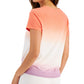 Camiseta feminina ID Ideology com estampa tropical e amarração frontal, laranja, tamanho extragrande
