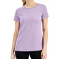 Camiseta feminina de malha ID Ideology, roxa, tamanho X-S