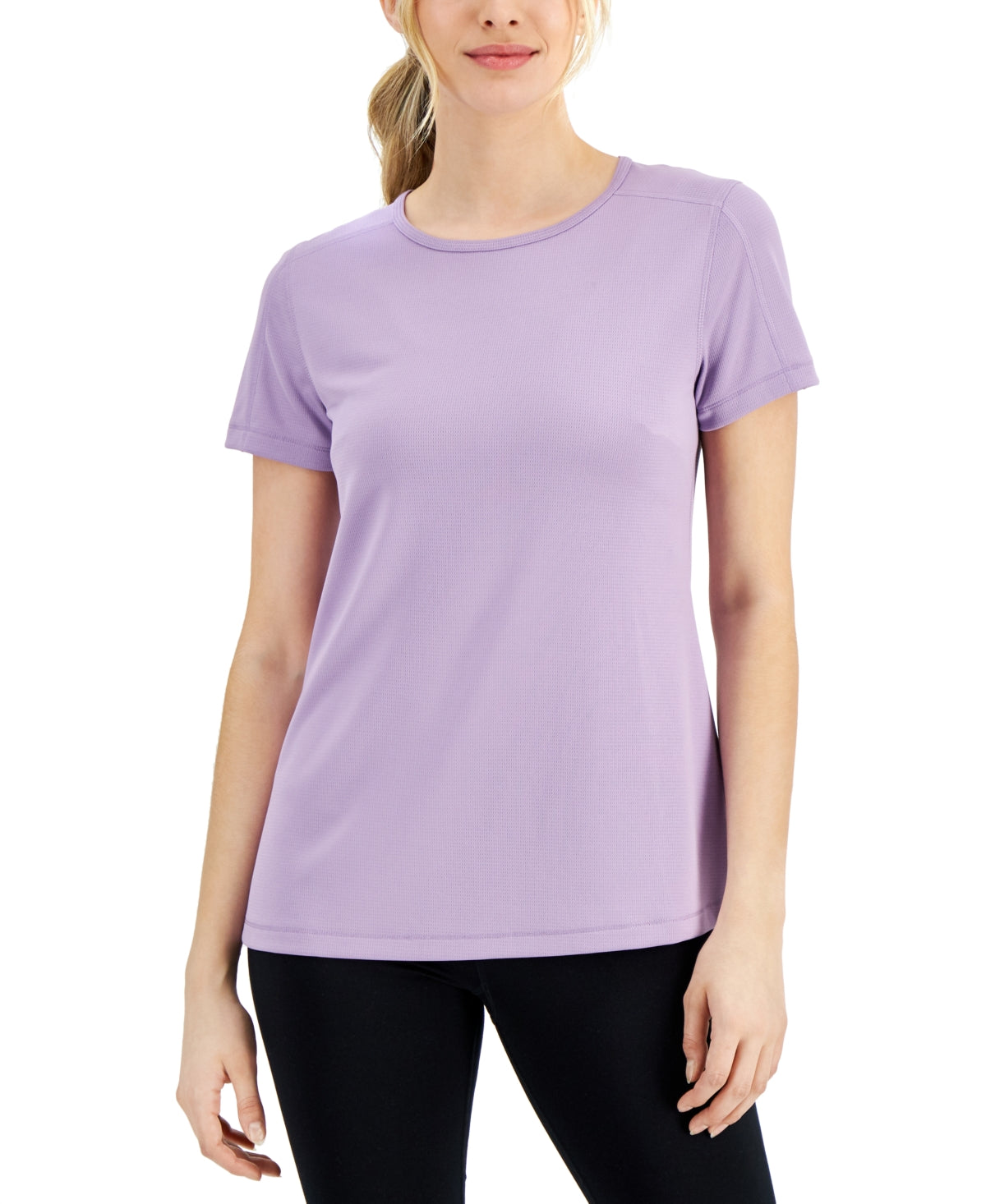 Camiseta feminina de malha ID Ideology, roxa, tamanho X-S