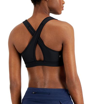 Sutiã esportivo feminino ID Ideology Performance de impacto médio, preto, tamanho 2XL