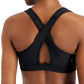 Sutiã esportivo feminino ID Ideology Performance de impacto médio, preto, tamanho 2XL