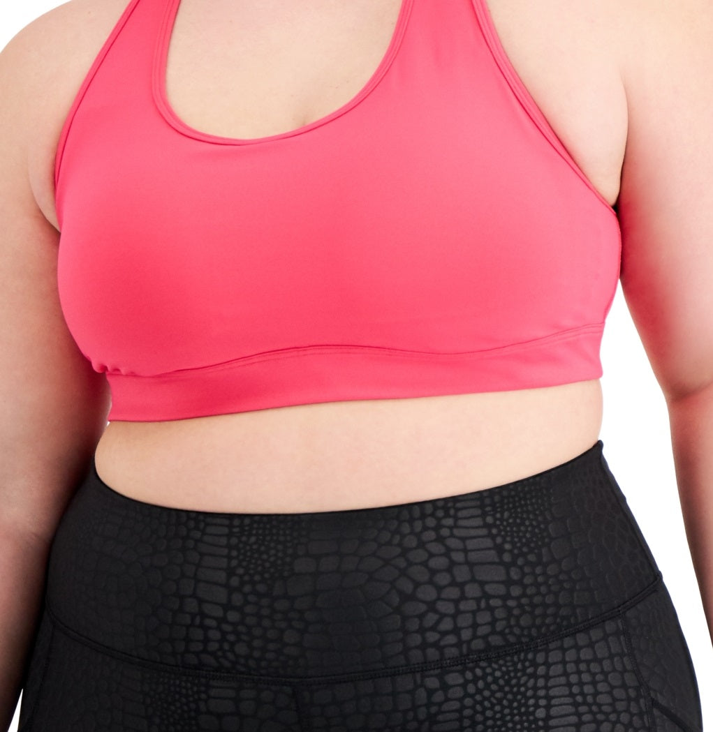Sutiã esportivo feminino ID Ideology de impacto médio rosa tamanho 3X