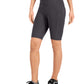 ID Ideology Shorts de ciclismo de compressão feminino de cintura alta, cinza, tamanho pequeno