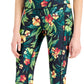 Leggings femininas ID Ideology Tropical com bolso lateral 7/8, pretas, tamanho X-S