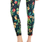 Leggings femininas ID Ideology com bolso lateral tropical 7/8, pretas, tamanho pequeno