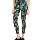 Leggings femininas ID Ideology com bolso lateral tropical 7/8, pretas, tamanho pequeno