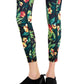 Leggings femininas ID Ideology com bolso lateral tropical 7/8, pretas, tamanho extragrande