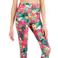Leggings femininas ID Ideology com bolso lateral tropical, rosa, tamanho grande